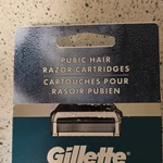 Gillette Razor Cartridges Stainless Steel Pubic Area Men Silver Black. Fixed Price $9.99.
