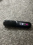 Black Pink Electric Hair Straightening Brush With Digital Display Plastic. Fixed Price $19.60.