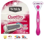 4 Schick Quattro Razor Blades Quatro Women Shaver Handle Refills Cartridges. Fixed Price $11.59.