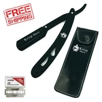 Krisp Beard Smart Cut Throat Salon Barber Straight Razor + 10 Shaving Blades. Fixed Price $12.99.