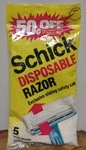 Schick Disposable Razors Twin Blade Pack Of 5 Nos Vintage. Fixed Price $12.99.