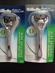 2X Gillette Fusion Proglide Sensitive Skin Razor 5 Blades, Precision Trimmer. Fixed Price $19.99.