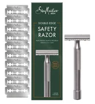 Shea Moisture Men Safety Razor With 10 Blades Platinum Coated Steel. Fixed Price $9.99.