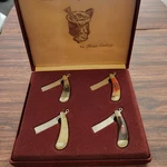 Set Of 4 Frost Cutlery Mini Straight Razors Made Japan 1980S. Fixed Price $99.99.