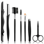 Eyebrow Razor 7 In Kit Trimmer Set Scissors Tweezers Black SL-001 Sunuly. Fixed Price $20.00.