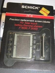 Vintage Schick FR15 Screen And Blades For F1000, F2000 Gamma Classic Travel. Fixed Price $12.90.