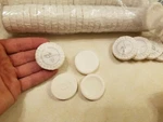500 Mini Novo .42OZ Pucks Hotel Motel Individually Wrapped Basic Soap Bars Bulk. Fixed Price $71.62.