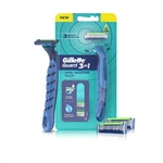 Gillette Guard 3IN1 Safer-smoother-faster Shaving Razor Handle + 2 Cartridge. Fixed Price $18.59.
