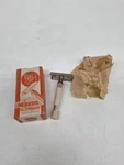 Vintage Merkur 15 Double Edge Tickle Plated Safety Razor Like Nos. Fixed Price $85.00.