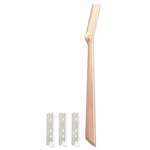 Rose Gold Facial Razor, Stainless Steel Blades, 5 Piece Set. Fixed Price $22.18.