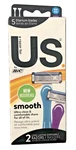 Bic For Us Unisex Disposable Razors 5 Titanium Blades Blue Purple 2 Pack. Fixed Price $12.74.
