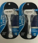 2 Gillette Venus Platinum Extra Smooth Women's Shaver Razor Blade Metal Handle. Fixed Price $24.99.