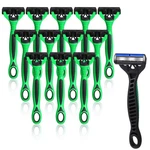 12 Pcs Disposable Men's Razors - 3 Blade Sensitive Head For Travel & Gifts. Fixed Price $17.17.