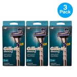 Gillette MACH3 Razor Handle + 2 Cartridges Men Pack New. Fixed Price $32.00.