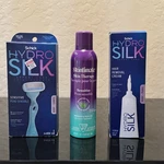 Schick Hydro Silk Sensitive Razor + Hair Removal Cream Skintimate Gel Set New. Fixed Price $29.99.