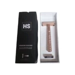 Henson Shaving Razor Copper Double Edge Safety 5 Spare Blades 30 Angled. Fixed Price $80.00.