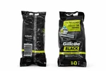 Gillette Black Disposable Razors 10 Pack 2BAGS Twin Blade Lubrastrip Men Shave. Fixed Price $18.99.