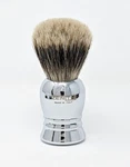 Smaller Chromed Copper Handle W/manchurian Badger By Zenith M30. Fixed Price $117.00.