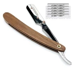 Parker Srdw, Walnut Wood Handle Straight Edge Barber Razor With Stainless.... Fixed Price $49.99.