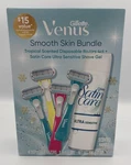 New Gillette Venus Smooth Skin Bundle W/4 Tropical Scented Razors & 1 Shave Gel. Fixed Price $11.99.