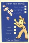 Never Have Enough Razor Blades Shaving Cream Candy Cookies Vintage Postcard. Fixed Price $5.00.