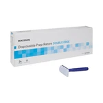 Mckesson Surgical Prep Razor Double Edge Single Blade Blue Per Box 16-RZ24. Fixed Price $18.91.