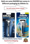 Gillette Vector 3 Razor Handle Fit Sensor Excel Women Blade Refill Cartridge. Fixed Price $13.99.