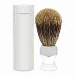 Eshave Fine Badger Shaving Brush (travel With Canister) Clear Brand New. Fixed Price $60.00.