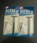 2 Vtg Astra Ii Platinum By Gillette Razor Cartridge Handle Shaver Twin Blade New. Fixed Price $5.00.