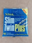 10 Schick Slim Twin Plus Refills Blades Cartridge Fit Gillette Atra Razor Shaver. Fixed Price $8.99.
