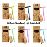 Pink Rex Women's Double Edge Safety Razor Eco-friendly Includes 10 Blades. Fixed Price $12.99.