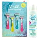 Gillette Venus Tropical Holiday Gift Pack - 4 Disposable Razors, 1 Shave Gel. Fixed Price $14.99.