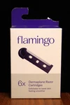 New Box Of (6) Flamingo Dermaplane Stainless Steel Razor Refill Cartridges. Fixed Price $10.00.