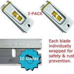 2-PACK Cooktop Stovetop Glass Ceramic Metal Scraper With 10 Blades Made In Usa. Fixed Price $16.99.