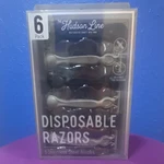 The Hudson Line Disposable Razors 6 Pack 3 Stainless Steel Blades Aloe Strip. Fixed Price $29.98.