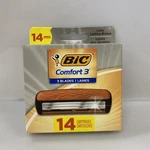 Bic Comfort 3 Refillable Razor Cartridges, Three-blade Disposable 14. Fixed Price $16.88.
