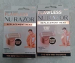 New Set Of 2 Finishing Touch Flawless Nu Razor Replacement Head. Fixed Price $19.95.
