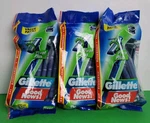 Lot Of Packs Gillette Pivot Plus Disposable Razors Lubrastrip - 34 In Total.. Fixed Price $34.00.