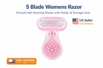 5 Blade Womens Razor Hair Removal Shaver Body With Holder & Case. Fixed Price $5.99.