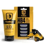 Atx Men's Shaving Basics Bundle W/ 5OZ Headslick Cream, Razor, Blade Refill. Fixed Price $34.99.