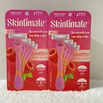 Skintimate Quattro Raspberry Rain Disposable Razors 4 Blade Women Ct Lot 2 New. Fixed Price $14.99.