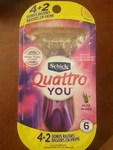 Schick Quattro You Exotic Violet Blooms Aloe 4 Blades 6 Disposable Razors. Fixed Price $8.99.