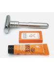 Van Der Hagen Twist Adjustable Safety Razor + 5 Blades Shave Butter Sample. Fixed Price $21.99.