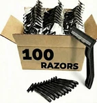 100 Twin Blade Black Disposable Razors Bulk - Professional Home Use. Fixed Price $19.99.