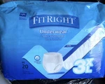 Medline Fitright Disposable Underwear Ultra Absorbency 3XL 75 - 94 Inches 20 Ct. Fixed Price $24.99.