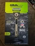 Gillette Labs Exfoliating Bar Nfl Salute To Service Razor W/ Stand (L10). Fixed Price $18.99.