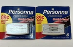 1987 Vintage Personna Double Edge Comfort Coated Super Platinum Chrome 10 Blades. Fixed Price $21.99.