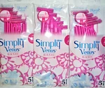 Venus Basic 2 Blades/ 5 Pcs. Disposable Shaving Razor For Women Lot Of 1 6 *. Fixed Price $9.95.