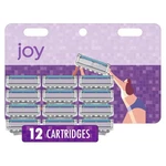 Joy Lubrastrip - Women's Razor Blade Refills, 12 Count, Purple, To Help Prevent. Fixed Price $19.99.