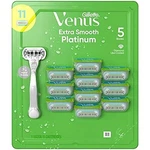 Venus Platinum Extra Smooth Metal Handle Women's Razor, + 11 Refills. Fixed Price $53.76.
